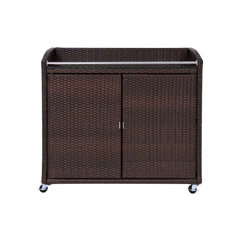 Veronica Brown Steel Patio Bar