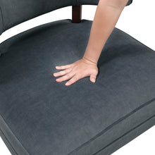 Load image into Gallery viewer, Dark Gray Velvet Barrel Accent Chair – Modern Luxury Lounge Seating