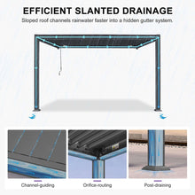Load image into Gallery viewer, 8 x 12 FT Wall-Mounted Aluminum Louvered Pergola