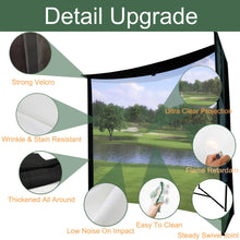 Load image into Gallery viewer, DIY Golf Simulator Impact Screen Frame Enclosure Kit Set, Use with Simulators, Durable Fabric with Velcro, Reinforced Black Border, 9.8'X9.8'X4.9'