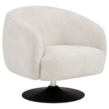 Load image into Gallery viewer, Dave Upholstered Barrel Back Swivel Club Chair – Beige