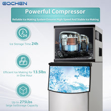 Load image into Gallery viewer, EQCHEN 350 lbs Commercial Ice Maker Machine with 230 lbs Storage Capacity