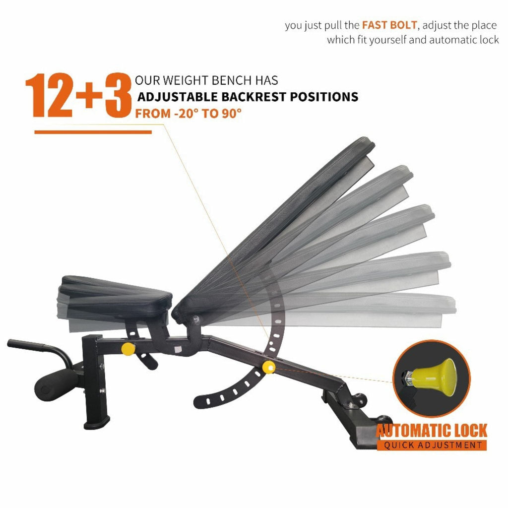 1000 lb Multifunctional Power Cage Squat Rack with Weight Bench
