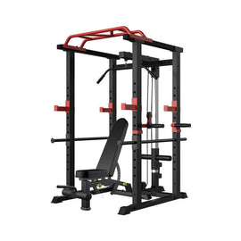 1000 lb Multifunctional Power Cage Squat Rack with Weight Bench