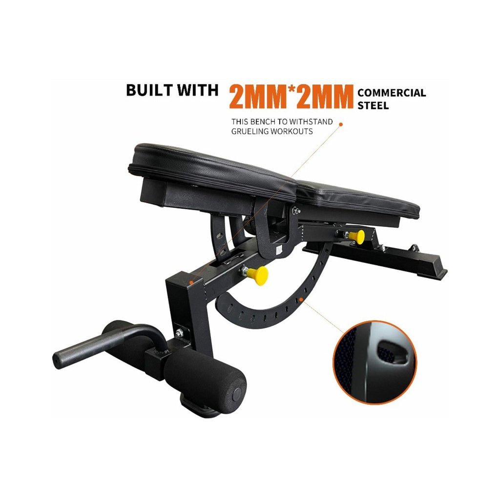 1000 lb Multifunctional Power Cage Squat Rack with Weight Bench