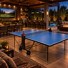 Load image into Gallery viewer, 108” Full-Size Outdoor Table Tennis Table Set