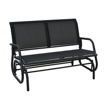Load image into Gallery viewer, Outdoor Steel Glider Bench – 2-Person Patio Rocking Seat