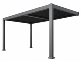 10 x 12 FT Wall-Mounted Aluminum Louvered Pergola