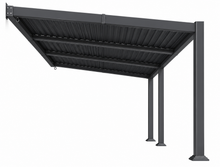 Load image into Gallery viewer, 10 x 14 FT Wall-Mounted Aluminum Louvered Pergola