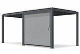 10 x 20 FT Modern Aluminum Louvered Pergola with Privacy Screens & Drainage