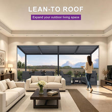 Load image into Gallery viewer, 10 x 20 FT Modern Aluminum Louvered Pergola with Sloped Roof