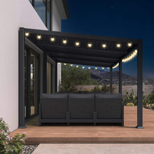 Load image into Gallery viewer, 10 x 20 FT Modern Aluminum Louvered Pergola with Sloped Roof