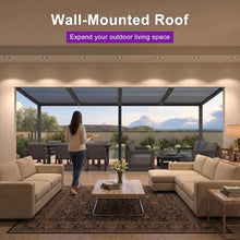 Load image into Gallery viewer, 10 x 20 FT Wall-Mounted Aluminum Louvered Pergola