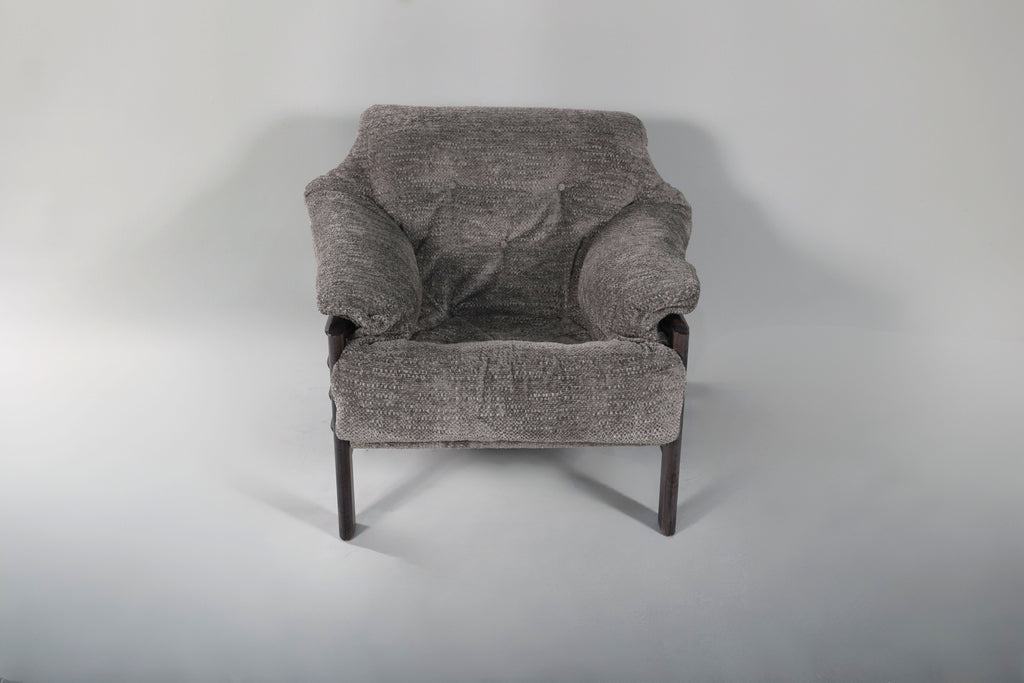 Chair & Ottoman – Taye with Tiger Maple Arms