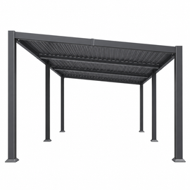 11’ x 18’ Modern Louvered Aluminum Pergola with Sloped Roof