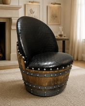 Load image into Gallery viewer, Whiskey &amp; Wine Barrel Coffee Table Set — 4 Chairs