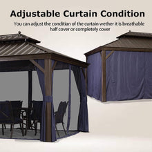 Load image into Gallery viewer, 12 x 20 FT Heavy-Duty Outdoor Hardtop Gazebo with Curtains &amp; Netting