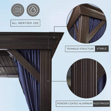 Load image into Gallery viewer, 12 x 20 FT Heavy-Duty Outdoor Hardtop Gazebo with Curtains &amp; Netting