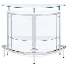 Load image into Gallery viewer, Amarillo Freestanding Glass Top Home Bar Wine Cabinet White
