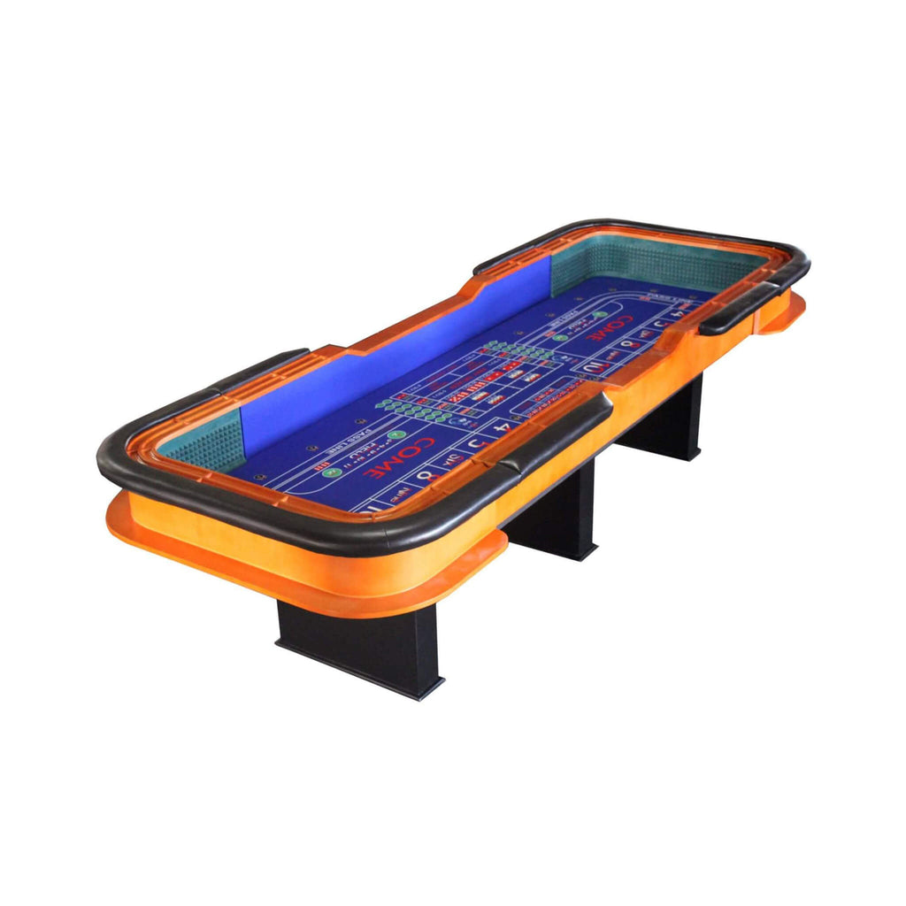 12-Foot Deluxe Casino Craps Table with Full Drink Rail