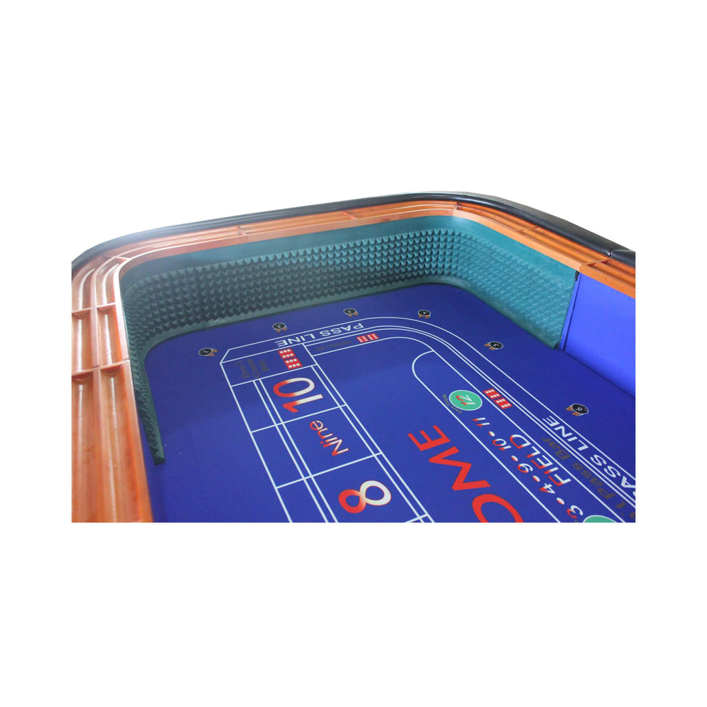 12-Foot Deluxe Casino Craps Table with Full Drink Rail