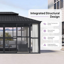 Load image into Gallery viewer, 12 x 16 FT Vue Luxury Panoramic Solarium with Sliding Doors
