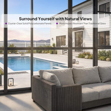 Load image into Gallery viewer, 12 x 16 FT Vue Luxury Panoramic Solarium with Sliding Doors