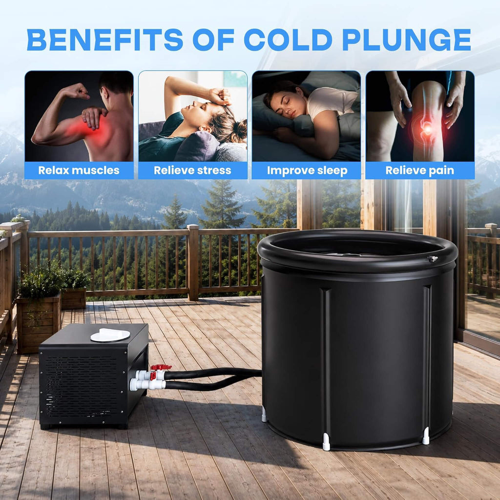 1/3 HP Foldable Cold Plunge Tub with Smart Water Chiller