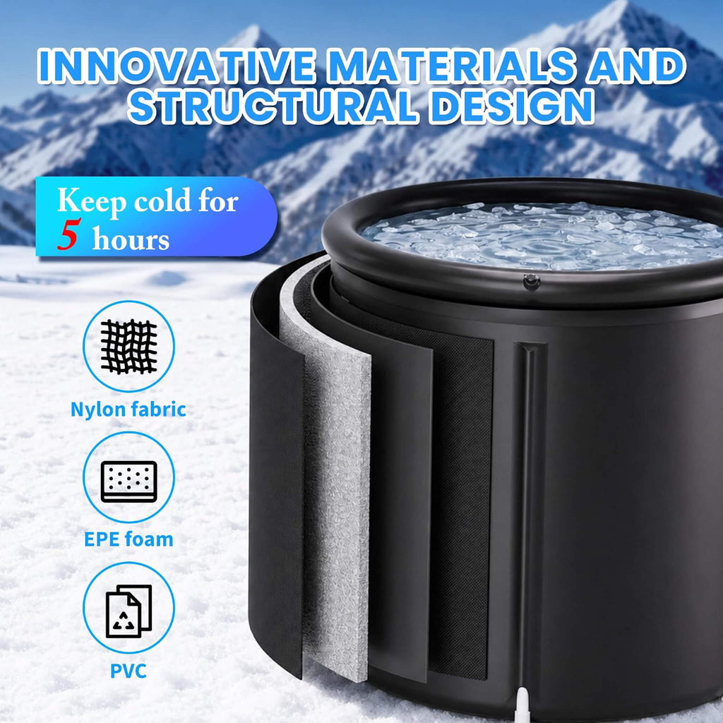 1/3 HP Foldable Cold Plunge Tub with Smart Water Chiller