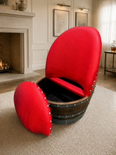 Load image into Gallery viewer, Whiskey &amp; Wine Barrel Coffee Table Set — 4 Chairs