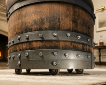 Load image into Gallery viewer, Whiskey &amp; Wine Barrel Coffee Table Set — 4 Chairs