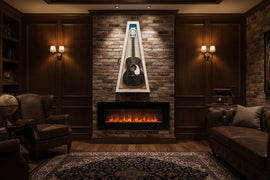 Triangular Wall-Mounted Guitar Humidor Display Case