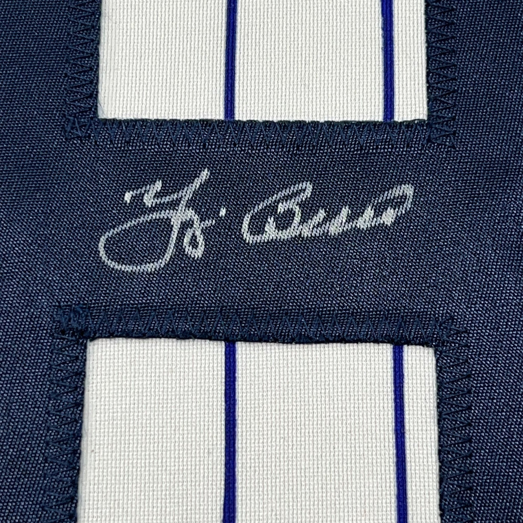 Yogi Berra Signed New York Yankees Jersey – 35 x 39 Inch Framed Display with JSA COA