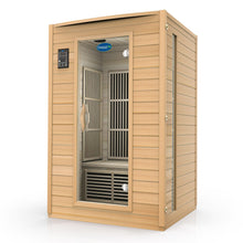 Load image into Gallery viewer, 2-Person Carbon Infrared Sauna - Canadian Hemlock Wooden Sauna - 1700 Watts - Premium Audio
