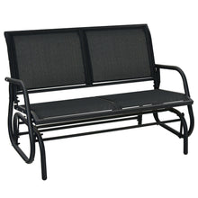 Load image into Gallery viewer, Outdoor Steel Glider Bench – 2-Person Patio Rocking Seat