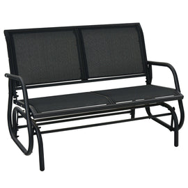 Outdoor Steel Glider Bench – 2-Person Patio Rocking Seat