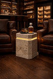 Luxury Travertine LED Side Table
