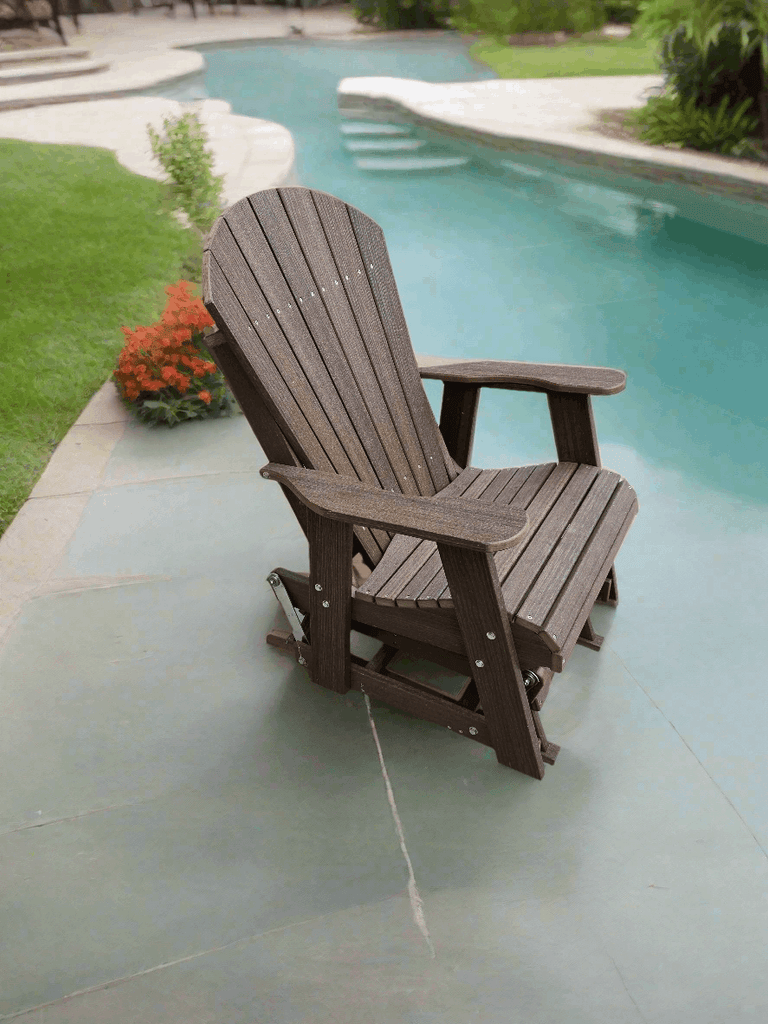 2′ Adirondack Straight Glider Chair – Amish Poly Outdoor Patio Glider