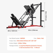 Load image into Gallery viewer, 2000 lb Adjustable Leg Press &amp; Hack Squat Machine for Home Gym