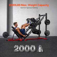 Load image into Gallery viewer, 2000 lb Adjustable Leg Press &amp; Hack Squat Machine for Home Gym