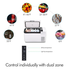 Load image into Gallery viewer, GO20 Dual Zone 12V Portable Freezer - White | ICECO | 20 LT
