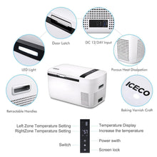 Load image into Gallery viewer, GO20 Dual Zone 12V Portable Freezer - White | ICECO | 20 LT