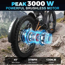 Load image into Gallery viewer, T2000 Electric Dirt Bike-Style E-Bike (3000W)