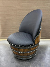 Load image into Gallery viewer, Whiskey &amp; Wine Barrel Steel-Leg Table Set — 3 Chairs, Modern Build