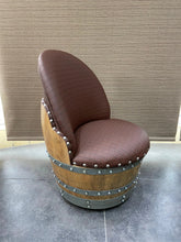 Load image into Gallery viewer, Whiskey &amp; Wine Barrel Steel-Leg Table Set — 3 Chairs, Modern Build