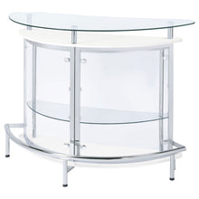 Load image into Gallery viewer, Amarillo Freestanding Glass Top Home Bar Wine Cabinet White