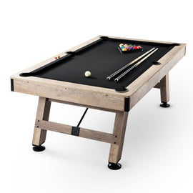 VEVOR 7-Foot Billiards Pool Table with Accessories – Wood & Black