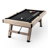 VEVOR 7-Foot Billiards Pool Table with Accessories – Wood & Black