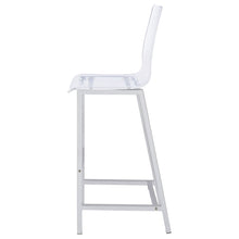 Load image into Gallery viewer, Juelia Clear Acrylic &amp; Chrome Bar Chairs – Set of 2