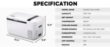 Load image into Gallery viewer, GO20 Dual Zone 12V Portable Freezer - White | ICECO | 20 LT